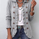 Elowen | Ribbed Knit Ruffle Jacket for Women