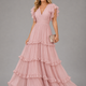 Zoe | Light Pink Elegant Wedding Maxi Dress