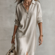 Cecily | Collared Long-Sleeve Midi Dress