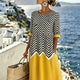 Marlowe™ | Sunshine Chevron Midi Dress