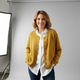 Berlinda | Button-Front Long-Sleeve Knit Cardigan for Women