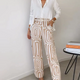 Liora | Elegant Printed Wide Leg Two Piece Summer Set