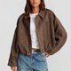 Sloane | Oversized Cropped Zip Jacket