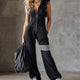 Giada - Retro Sports Jumpsuit with Hood and Stripes