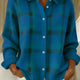 Kelsey | Brushed Knit Plaid Cardigan for Women
