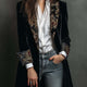 Alison | Baroque-Print Lapel Blazer