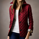 Kendall | Diamond-Quilted Button-Front Collared Jacket for Women