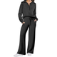 Maya | Half-Zip Pullover and Wide-Leg Pants Two-Piece Set for Women