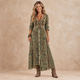 Saffron | Button-Front Boho Print Maxi