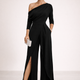 Paula | One-Shoulder Draped Wide-Leg Jumpsuit for Women