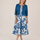 Lisa | Floral Print Midi Dress With Jacket