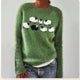 Nicole | Green Sheep Motif Patterned Sweater