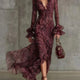 Vivienne | Lace Print Maxi Dress for Women