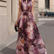 Seraphina | Floral Tie-Neck Belted Maxi Dress for Women