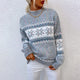Amber | Snowflake Band Patterned Sweater