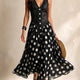 Juliette | Polka Dot Chiffon Button Maxi Dress for Women