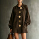 Felicity | Lapel Button Mid-Length Jacket