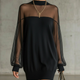 Amélie | Lace-Sleeve Mini Dress for Women