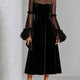 Ravenna | Sheer Ruffle-Sleeve Midi Dress