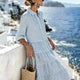 Marina™ | Coastal Stripe Tiered Shirt Dress