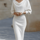 Liesel | Cowl-Neck Batwing Midi