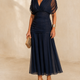 Seraphine | Ruched Flutter Midi
