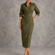 Beverly | Green Wrap Maxi Dress