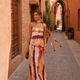 Pilar | Printed Strapless Maxi Dress for Women