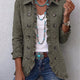Kamberly | Floral Embroidered Ruffle Utility Jacket for Women