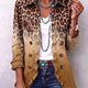 Marlowe | Leopard Ombre Ruffle Blazer Jacket for Women