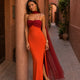 Sofia | Two-Tone Draped Maxi Dress for Women