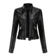 Linnea | Cropped Stand-Collar Moto Jacket for Women