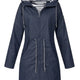 Margaret | Hooded Drawstring Rain Coat for Women