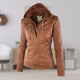 Lucinda | Hooded Moto Jacket with Removable Hood for Women