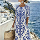 Lucia™ | Mediterranean Elegance Midi Dress