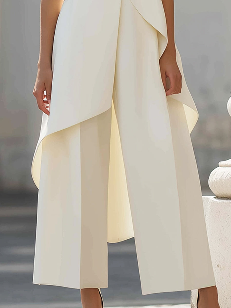 Martina high-neck wide-leg jumpsuit by Bennett and Lowe, featuring a sleek fit and elegant design, shown on a model.