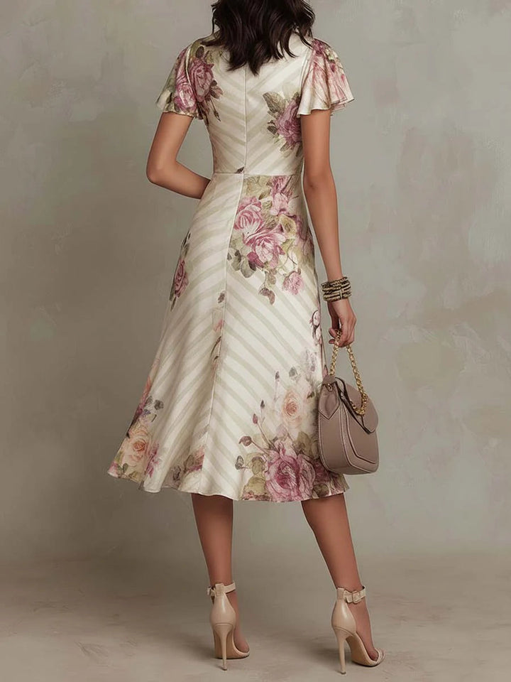 Vanessa | Pleated Midi Dress for Women