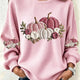 Rosemary | Pumpkin Floral Crewneck Sweatshirt