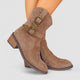 Rosa | Suede Buckle Ankle Boot for Women