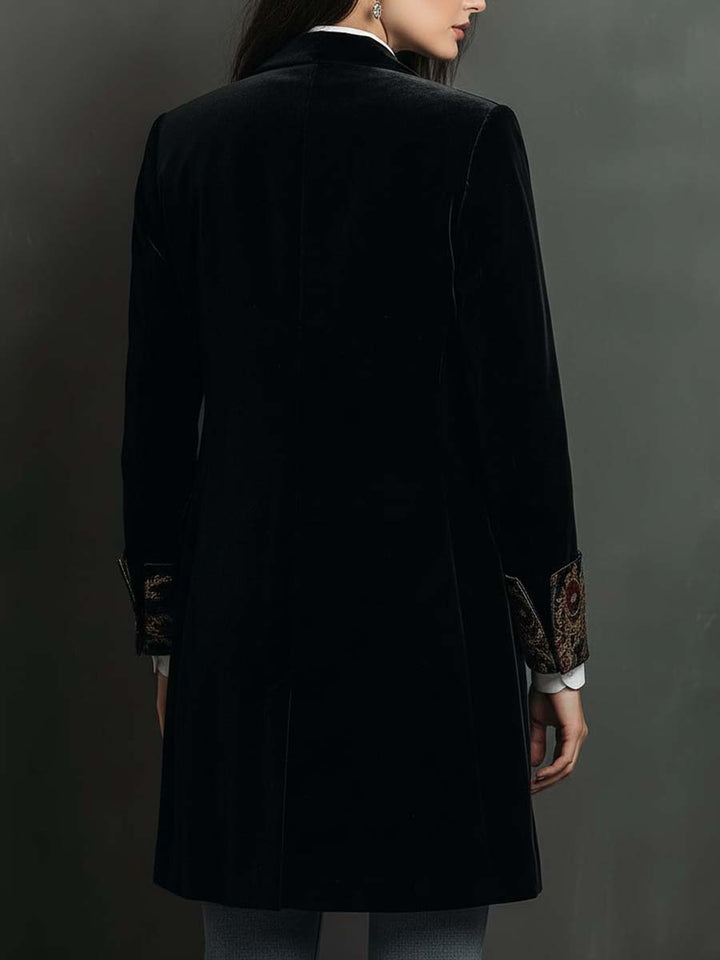 Bennett and Lowe Alison baroque-print long sleeve blazer with lapel collar, stylish and tailored for a sophisticated look