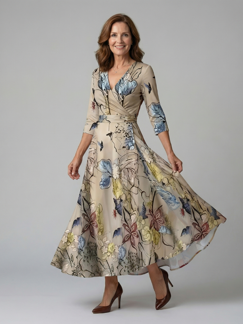 Taylor | Floral Wrap Maxi Dress for Women