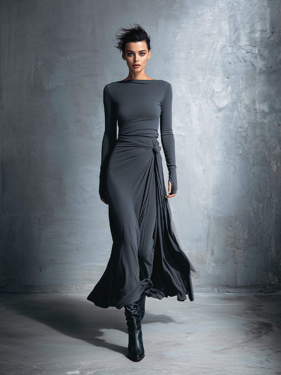 Marissa | Side-Knot Maxi Dress