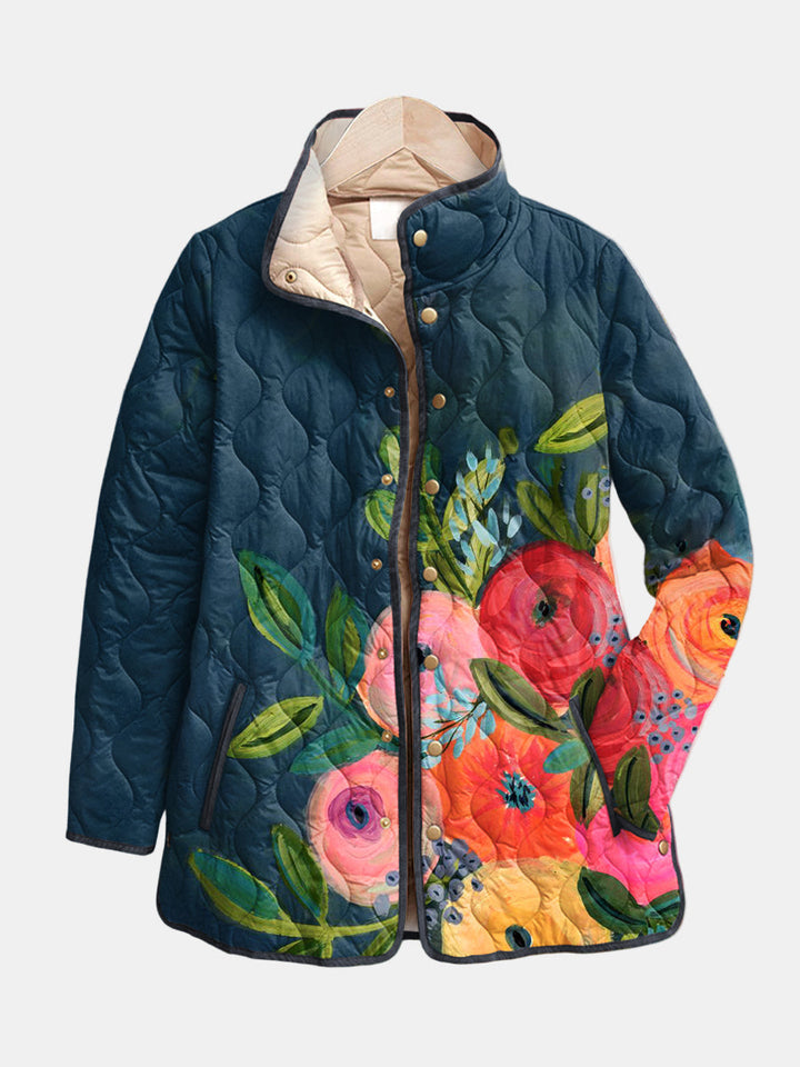 Adelaide | Vintage Floral Quilted Jacket
