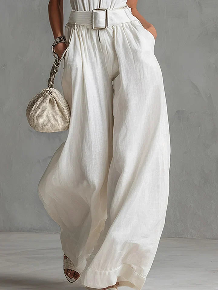 Monroe | Belted Wide-Leg Jumpsuit