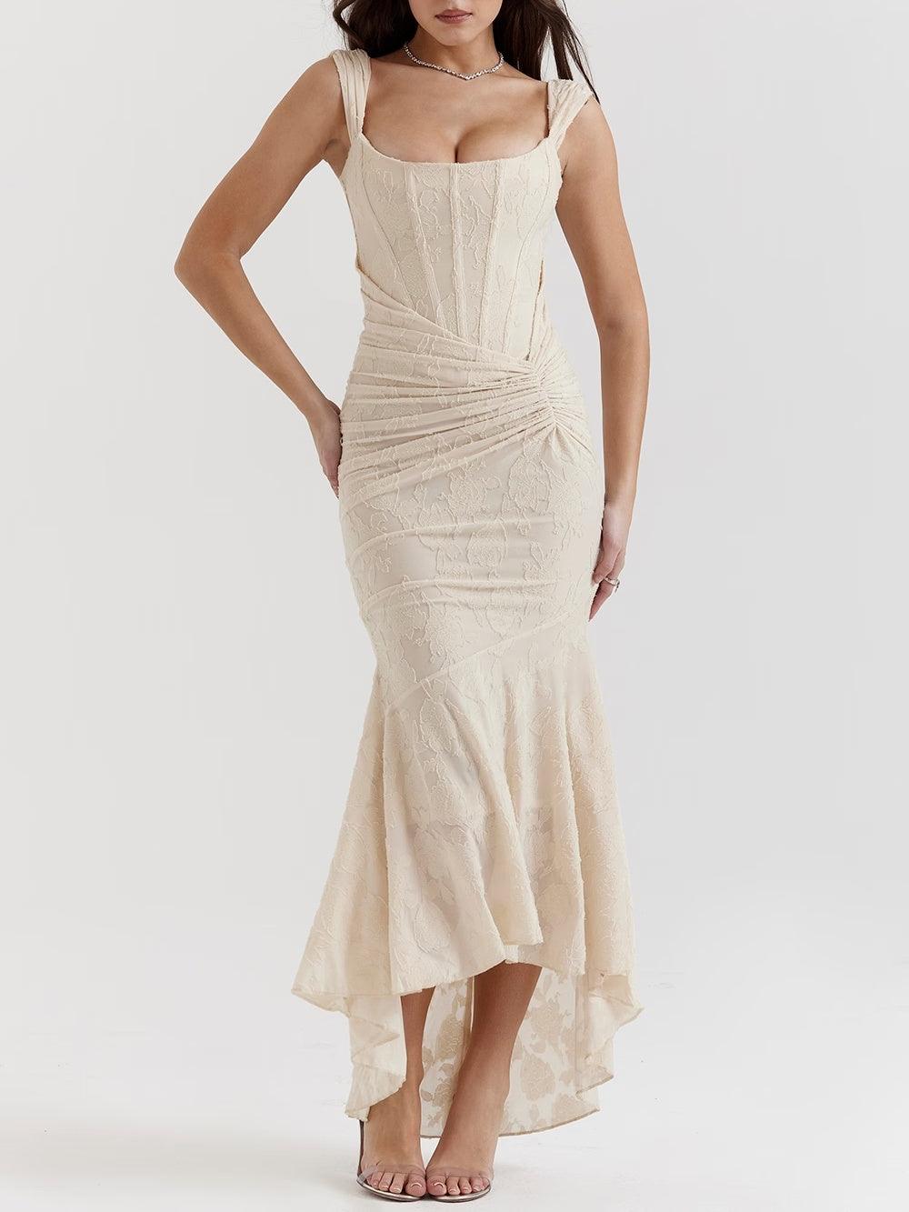 Summer | Lace Fishtail Midi Dress for Women