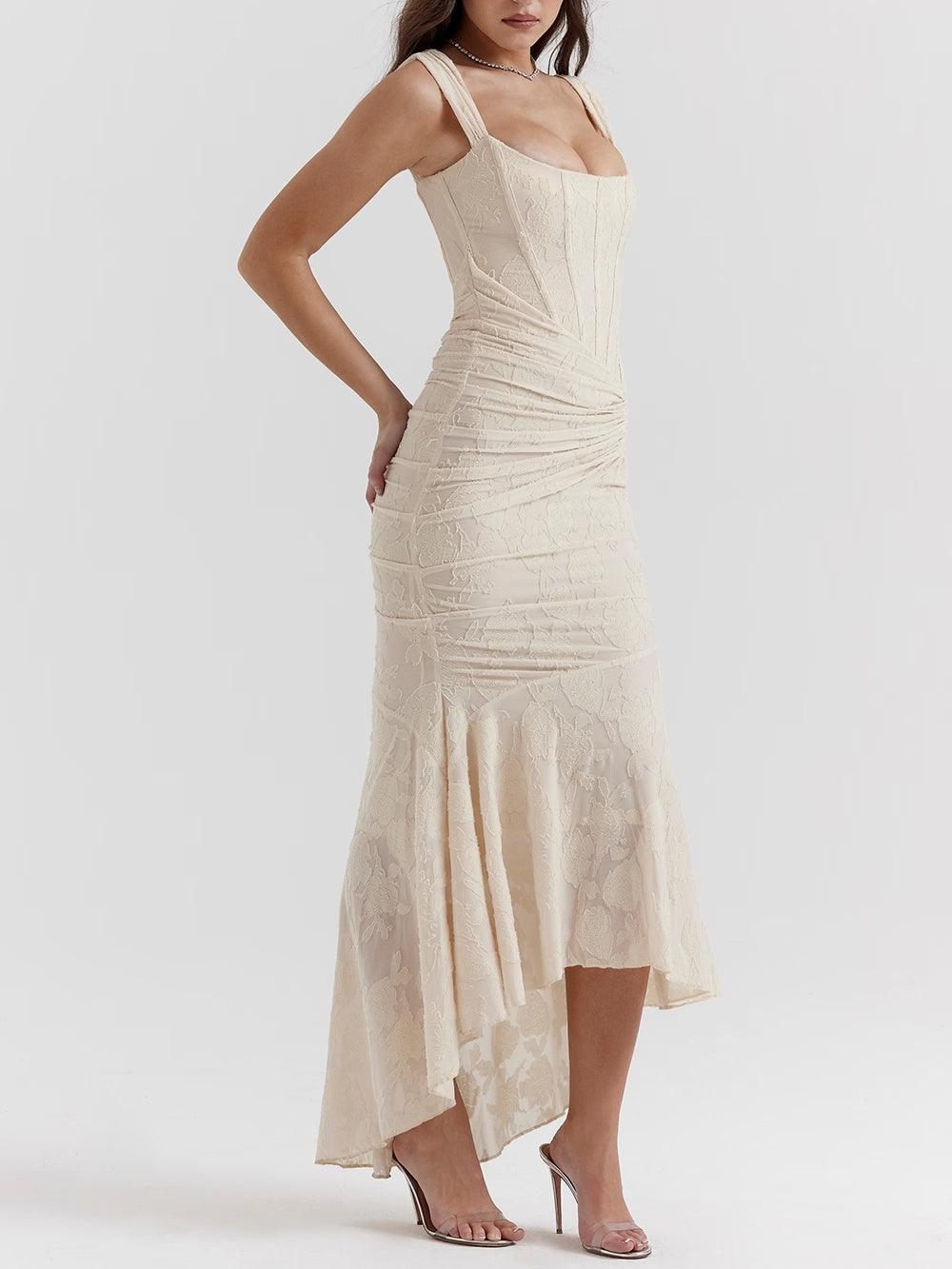 Summer | Lace Fishtail Midi Dress for Women