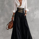 Rosalind | Collared Shirt & Button Maxi Skirt Set