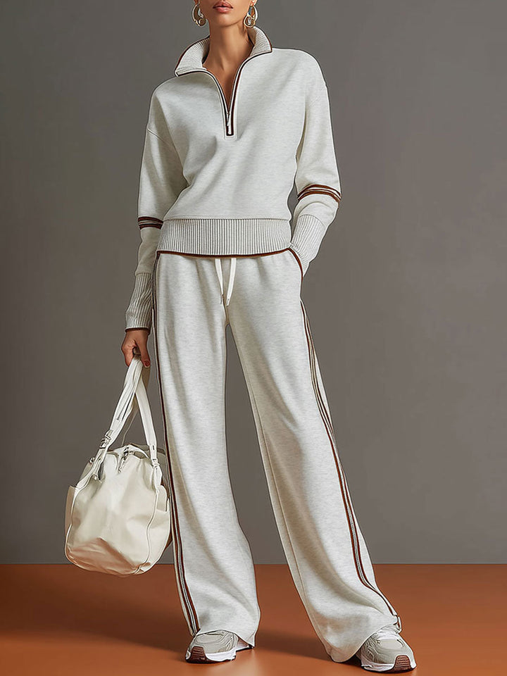 Christine blouse and wide-leg pants set by Bennett and Lowe, featuring a stylish coordinated outfit with a flowy blouse and relaxed pants.