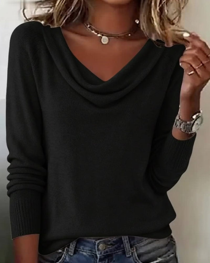 Odelia | Cowl Neck Long Sleeve Sweater