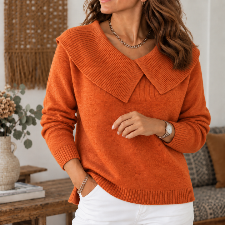 Sylvie draped-neck sweater for women by Bennett and Lowe